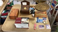 Magnets, wood box, decorative plate, mini food
