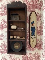 Wooden Display Wall Shelf and Decor