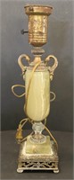 Marble & Brass Lamp, 15.5”