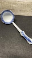 19th Century Flow Blue Soup Or Punch Ladle