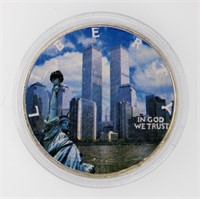 2001 Silver Eagle  BU Painted Twin Towers