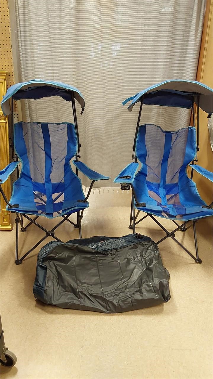 Lawn chairs w/ canopy & full size air mattress