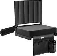 VIVOHOME Portable Stadium Seat  Black