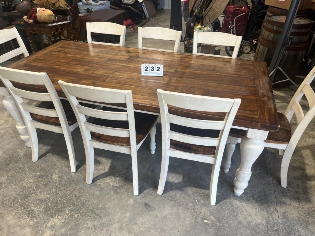 Farmhouse Table, 8 chairs