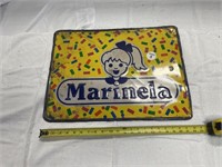 VINTAGE METAL SIGN (embossed) - MARINELA