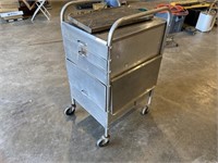 Stainless Steel Cart w/Attachable Shelves,