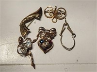 Lot of Sterling Silver Brooches