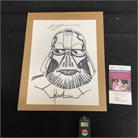 Chaykin & Hayden Christensen Signed Vader Sketch