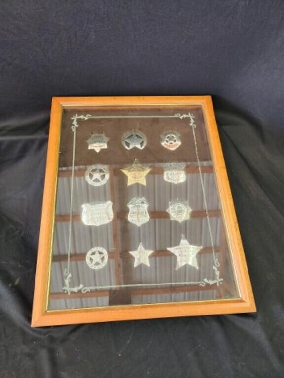 Shadow box of Sheriff and Marshal Badges