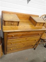 Antique Oak 3-Drawer Dresser w/ (2) Hanky Drawers-