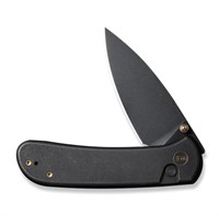 We Knife Black Qubit Thumb Stud Folding Knife