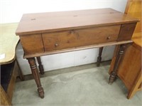Vintage Wood Writing Desk w/ Fold-Up Lid &