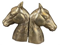 Pair of Brass Horse Bookends
