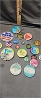 Pin back buttons mix vintage