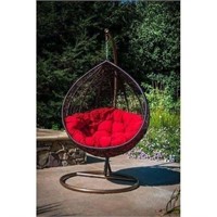 PP Yorba Porch Swing Red Cushion