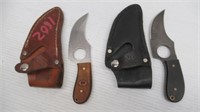 (2) White Knuckler fixed blade knives with