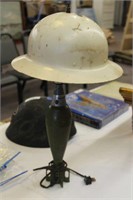 TRENCH ART LAMP WITH HELMET SHADE