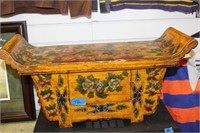 SMALL HANDPAINTED ORIENTAL CHEST WITH DRAWER