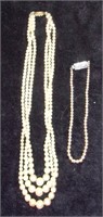 Seed pearl necklaces.