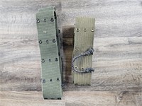 Lot of 2 Vintage Military Web Belts