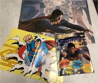 Vintage Superman movie book and posters
