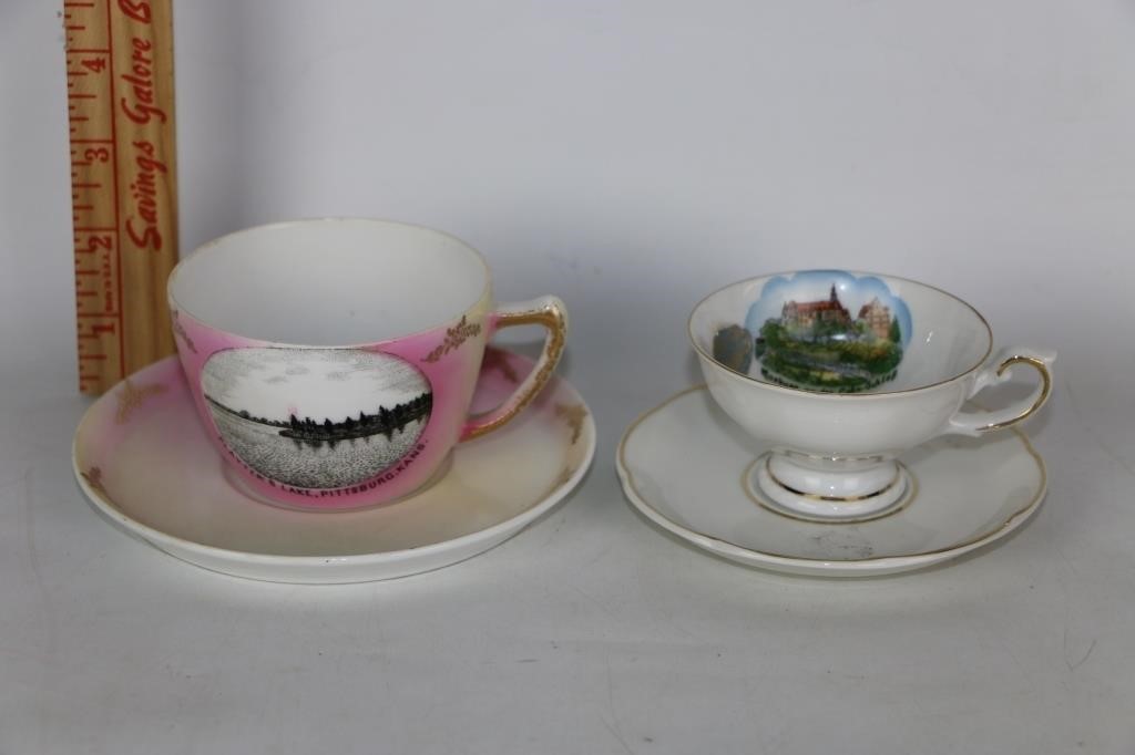 2 Coffee Cups with Saucers