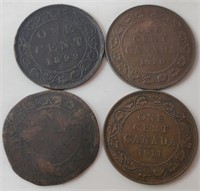 Late 1800s - Early 1900s Canadian 1 Cent Coins