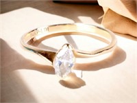 14K YELLOW GOLD 0.30CT MARQUISE DIAMOND RING