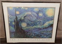 Van Gogh 'Starry Night' Print. 20"x16"