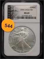 MS69 NGC 2006 Silver American Eagle