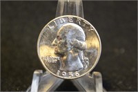 1956-P Uncirculated Washington Silver Quarter