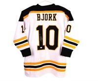 SIGNED ANDERS BJORK BRUINS JERSEY JSA