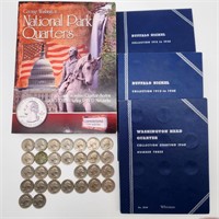 Buffalo Nickel & Quarters Books + Loose