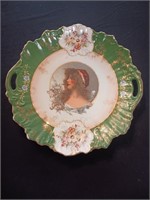 Green/ Gold China Plate