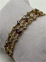 Ross Simon Sterling & Gold Gemstone Bracelet