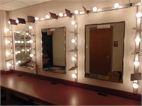 4 wall mirror set w/makeup lights