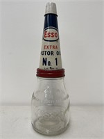 ESSO Tin Top On Embossed ESSO 1 Pint Oil Bottle