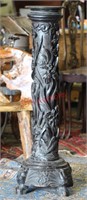 Antique Carved Ebony Wood Pillar - Vase Stand