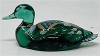 Fenton Hp Sea Green Duck By T Mackey