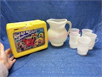 Vtg Kool-Aid lunch box -pitcher & (5) cups