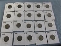 20 Wartime Jefferson Nickels