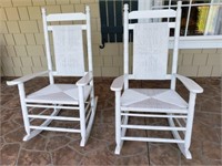 Pair of Woven Rocking Chairs