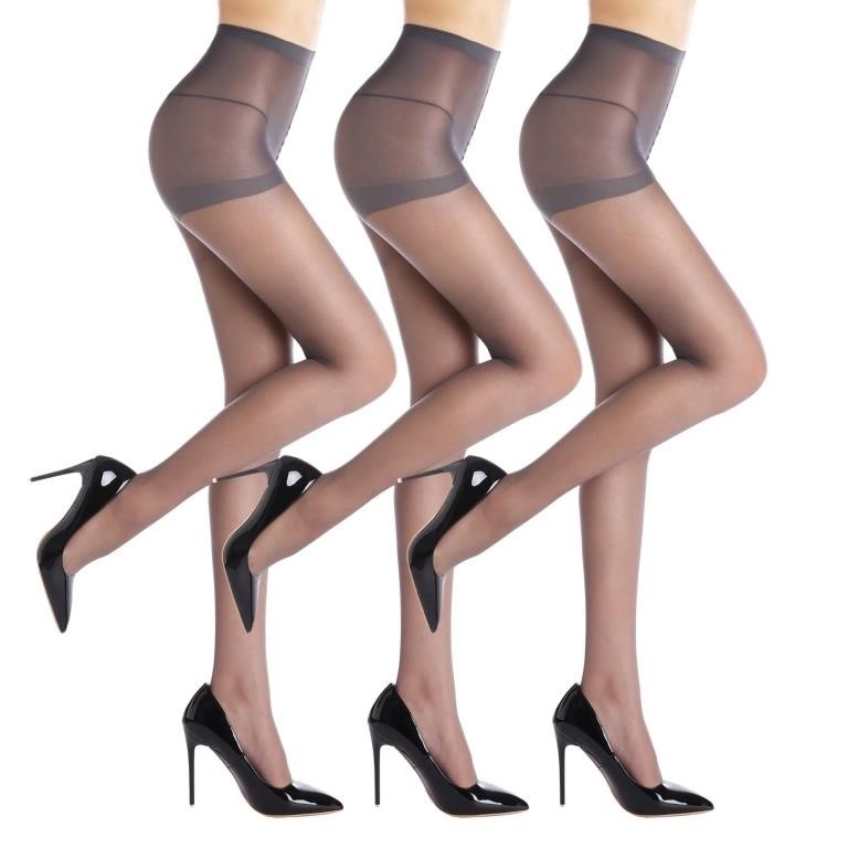 G&Y 3 Pairs Women's Sheer Tights - 20D Control Top