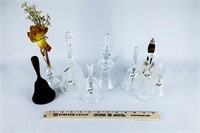 9 Bells - White Satin, Clear Glass, and Wood