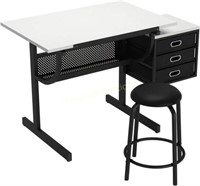 Adjustable Drafting Table Art Desk - White