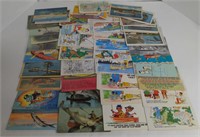 Large Lot Vintage Fishing Post Cards