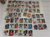 10 pages de cartes de hockey de collections