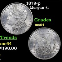 1879-p Morgan $1 Grades Choice Unc