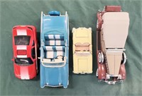 set of four model cars