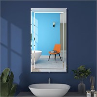 Mirror Wall Beveled Edge Frameless 16 x 28